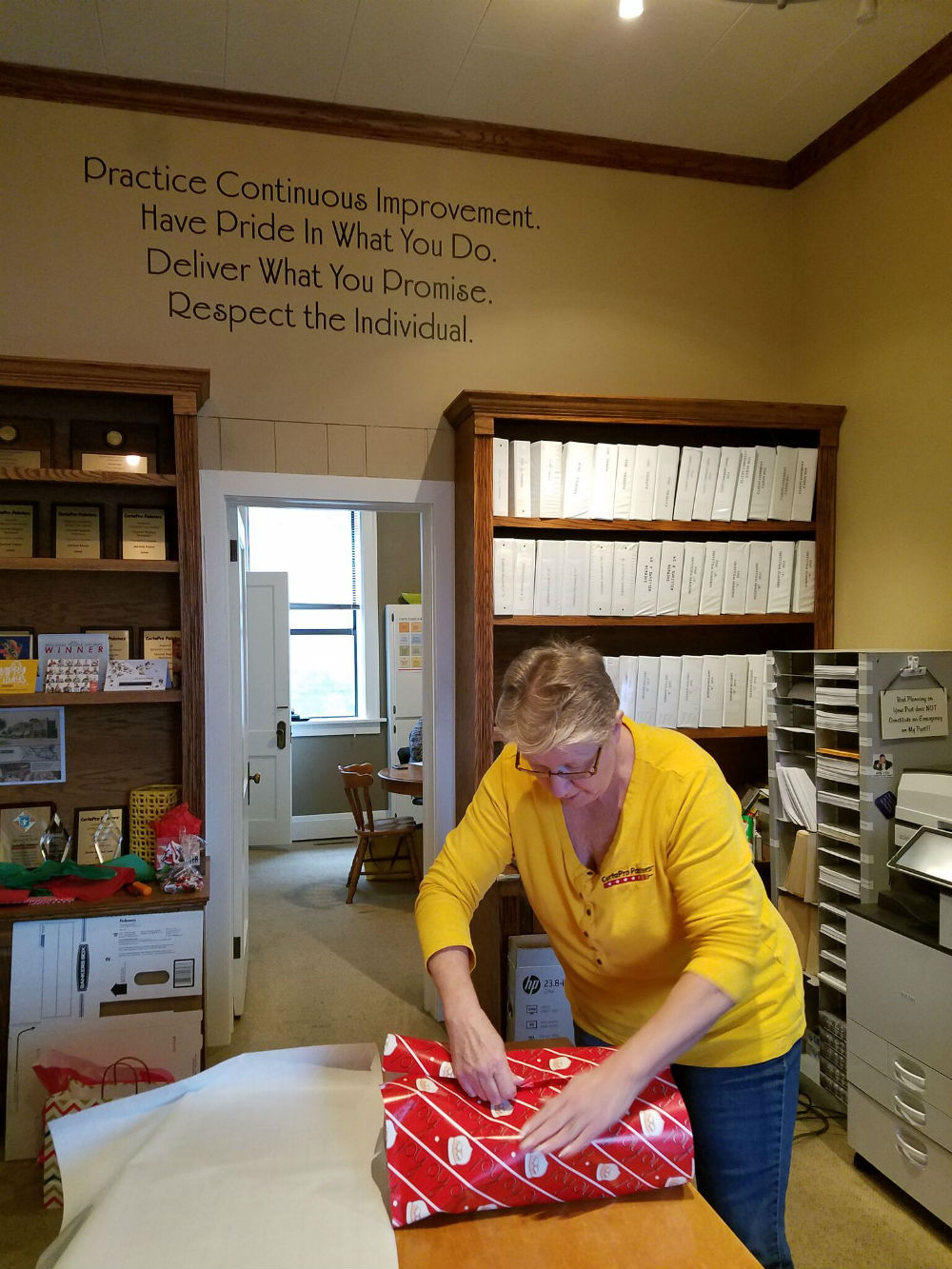 CertaPro Painters of Omaha - Wrapping Presents for Open Door Mission