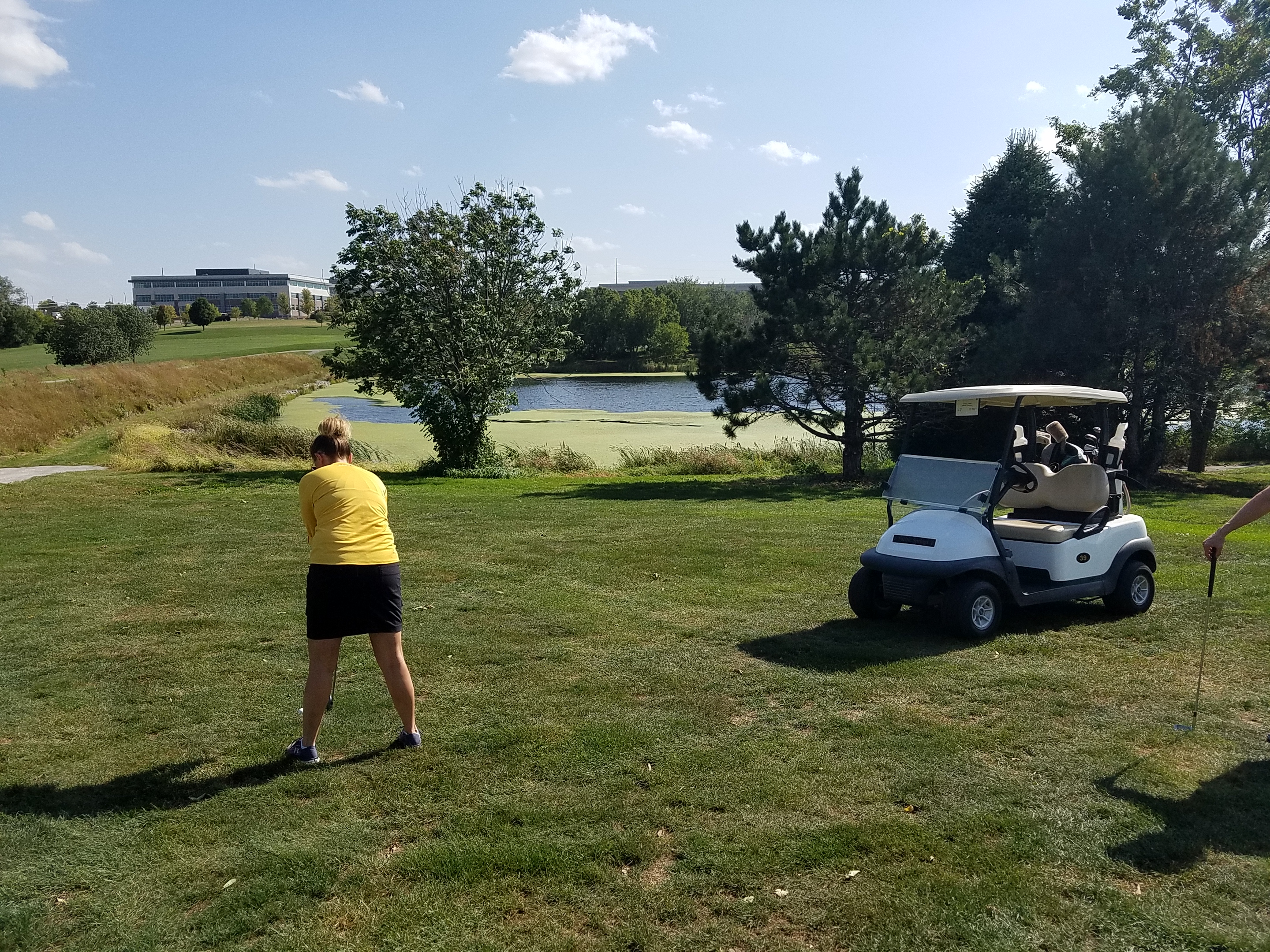 CPP Team Member enjoying herself on the green