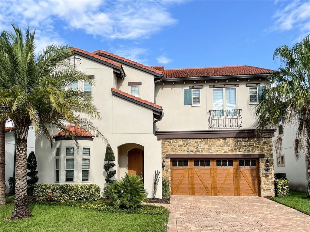 two story stucco home exterior