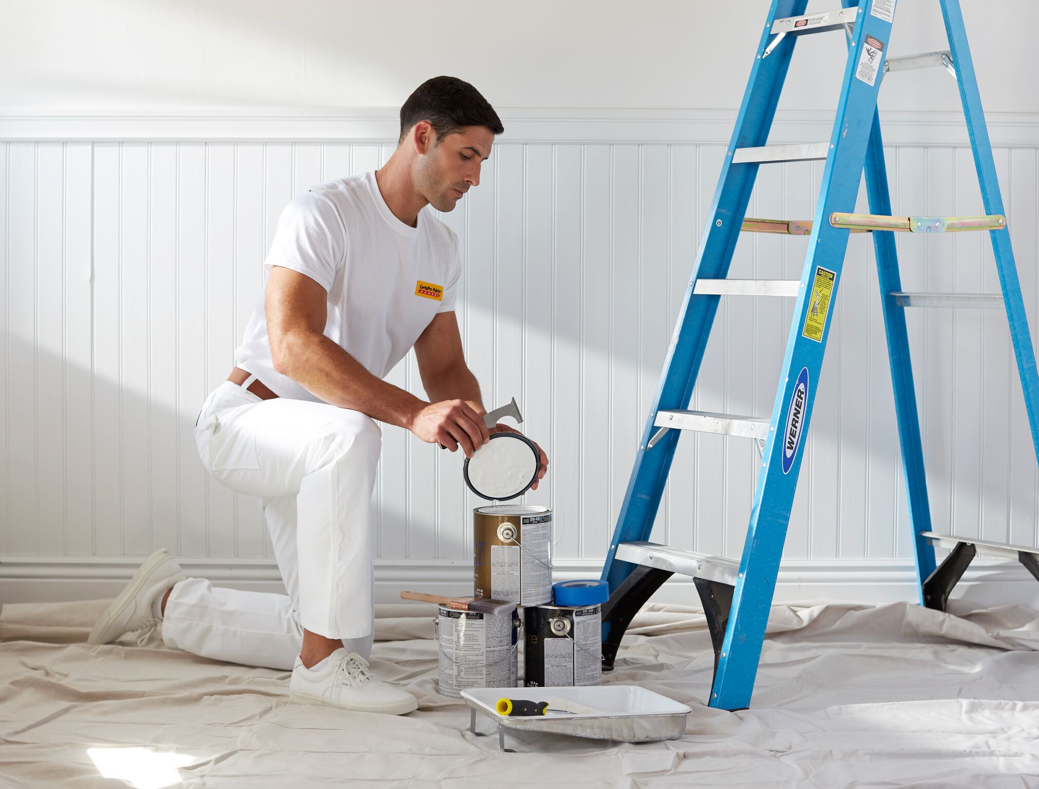 Preparing to paint the interior of a home.