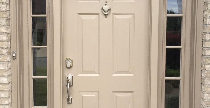 Front door painting, after picture