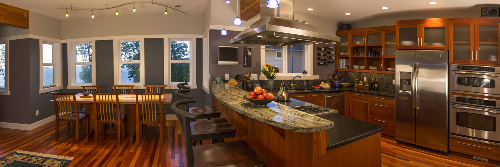 Bright, open kitchen