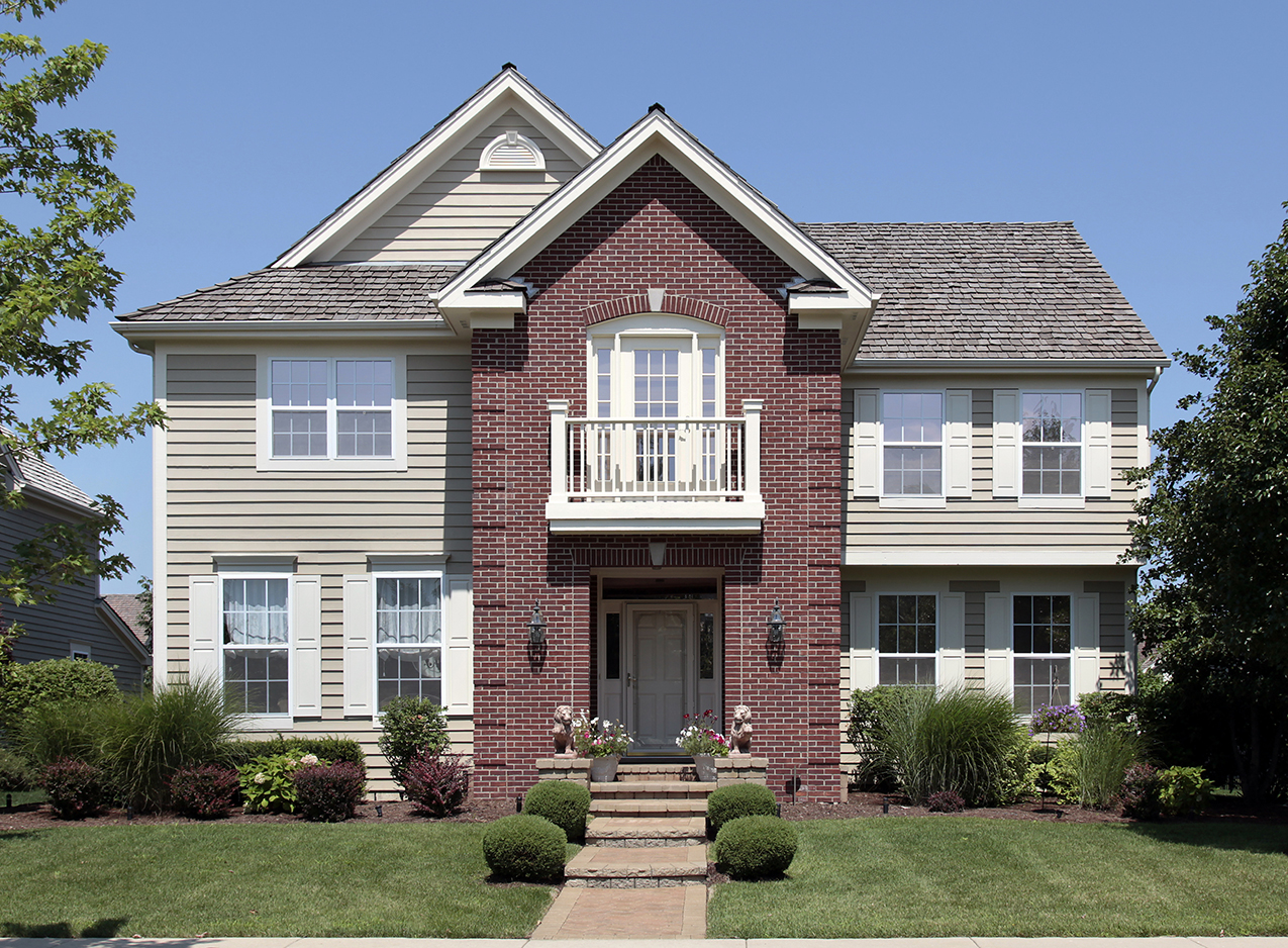 Brick Exterior with Siding
