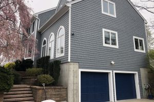 Blue Cedar Siding Exterior Painting in Mount Sinai, NY