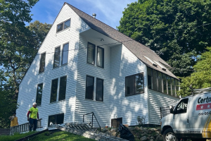 White Cedar Siding Exterior Painting Setauket, NY