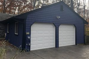 Garage with Cedar Siding Miller Place, NY