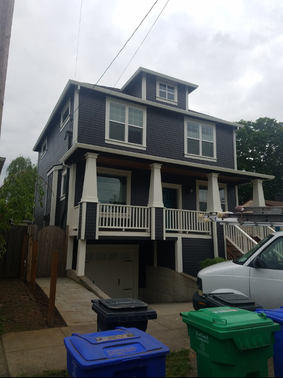 residential exterior painting after