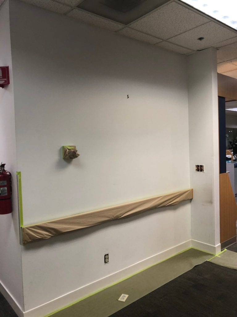 Commercial Office Wall Painting Before and After Before