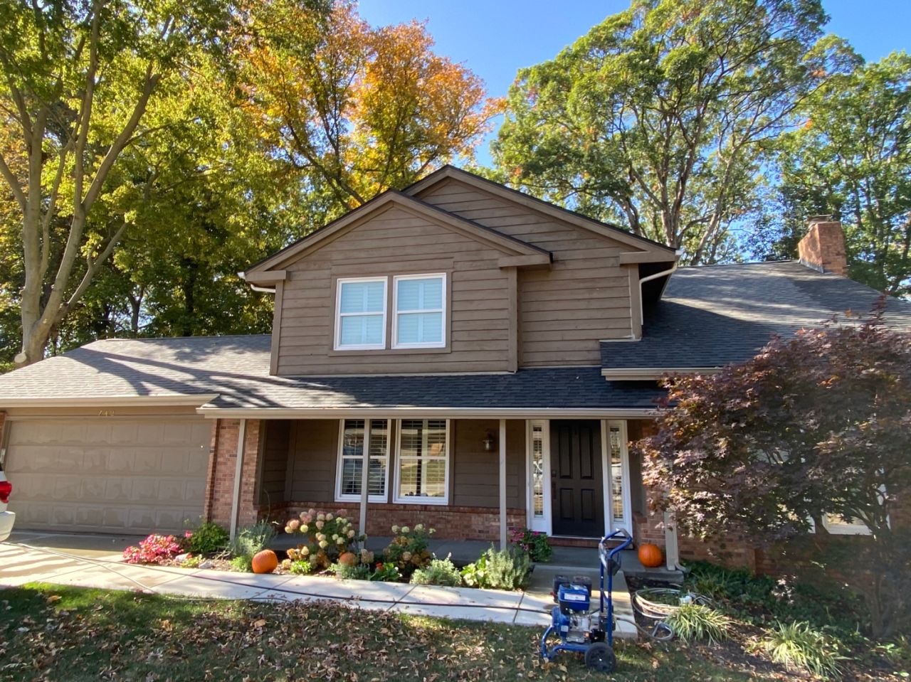 Vinyl and Trim Painting a beige color