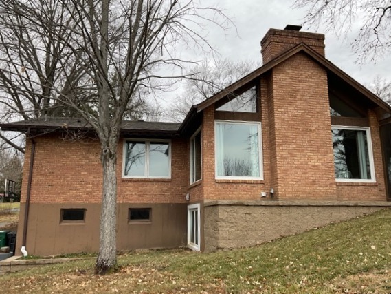Residential Concrete Foundation Repainted Before