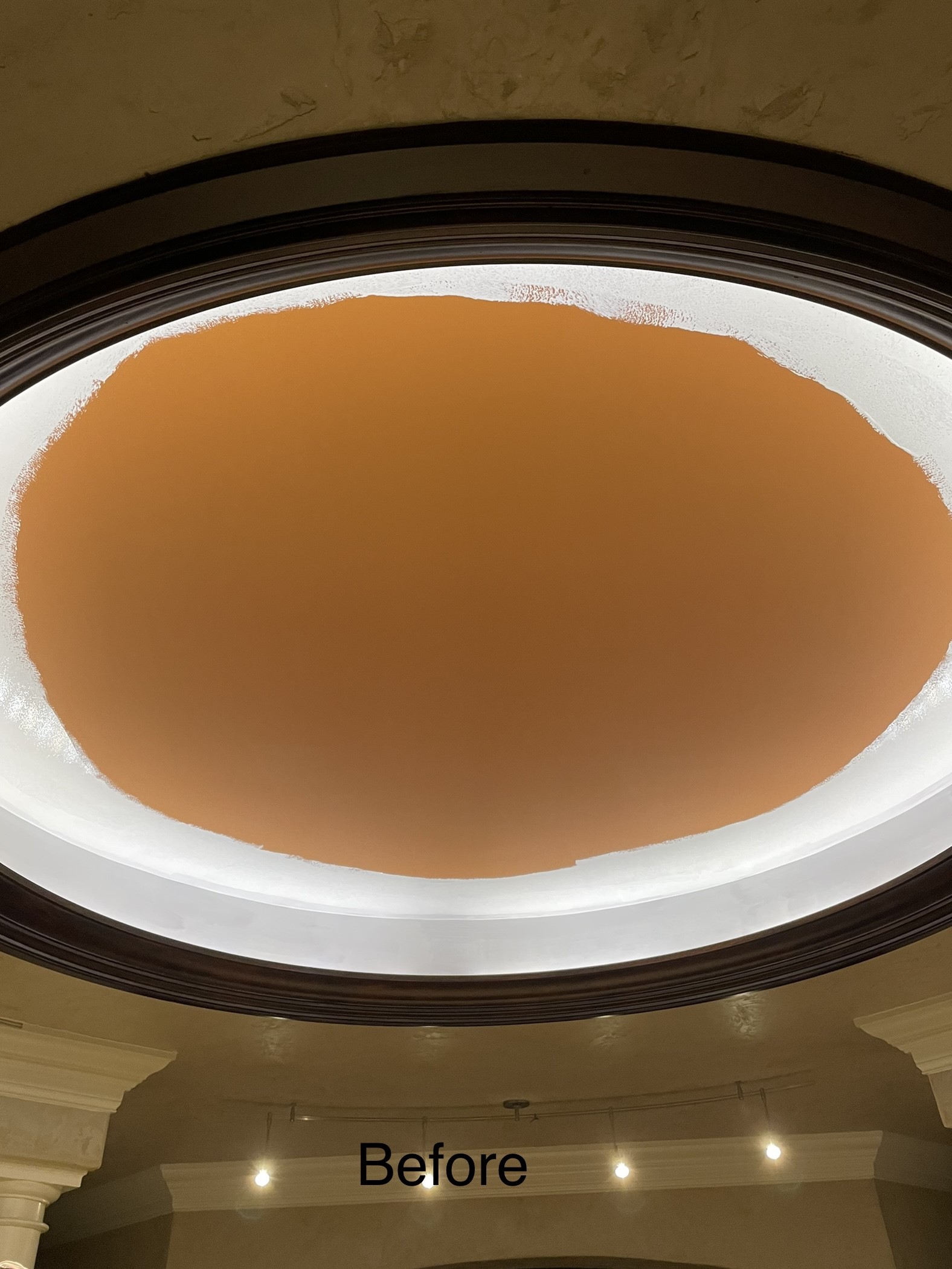 Tray Ceiling Painting Before