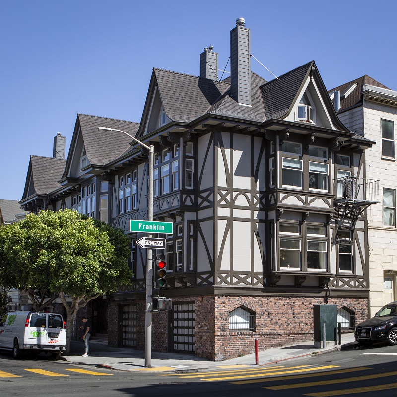 Tudor-style house painted by CertaPro Painters of San Francisco
