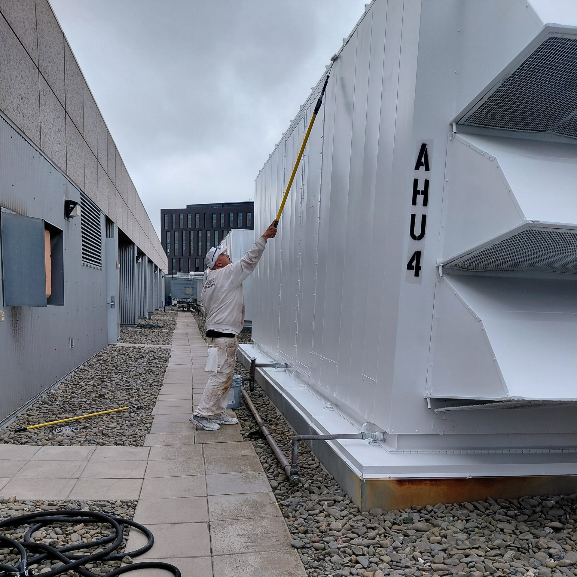 Gladstone Institute Air Handling Unit 4 with a CertaPro Painter