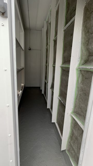 Gladstone Institute Air Handling Unit Interior painted white.