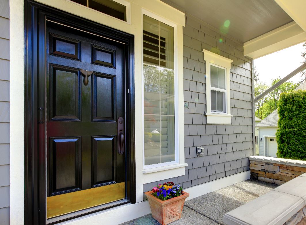 newly painted front door