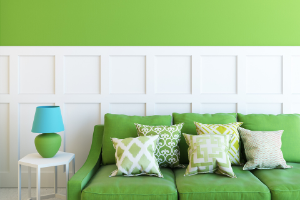 green painted room