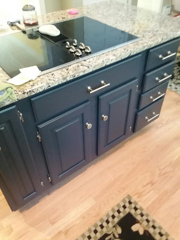 Kitchen Island Painting After