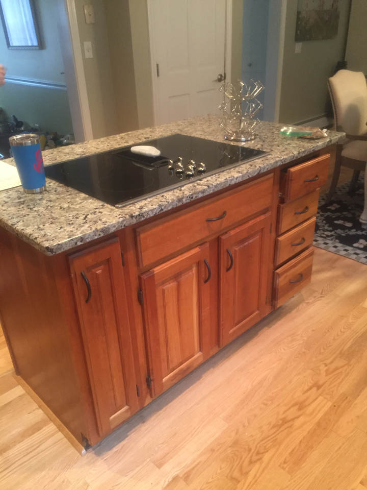Kitchen Island Paint Before