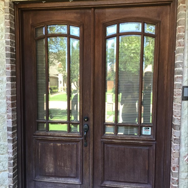 front door before staining