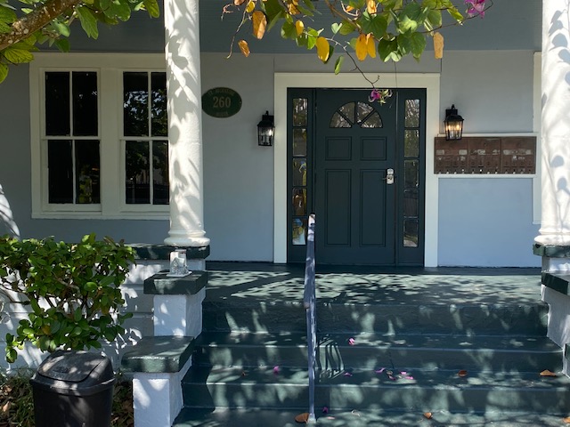 front door after painting