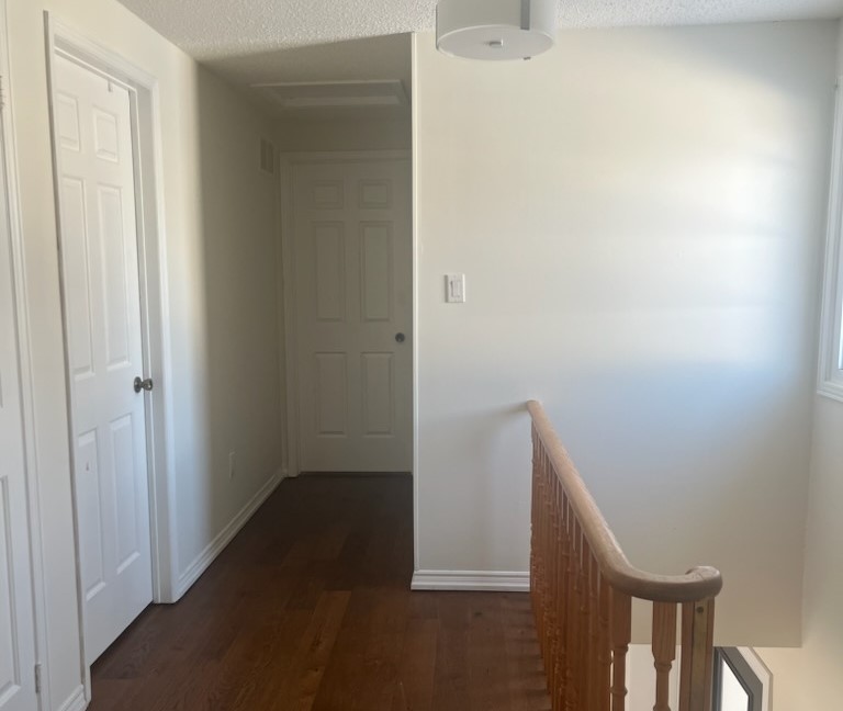 upstairs interior hallway after painting