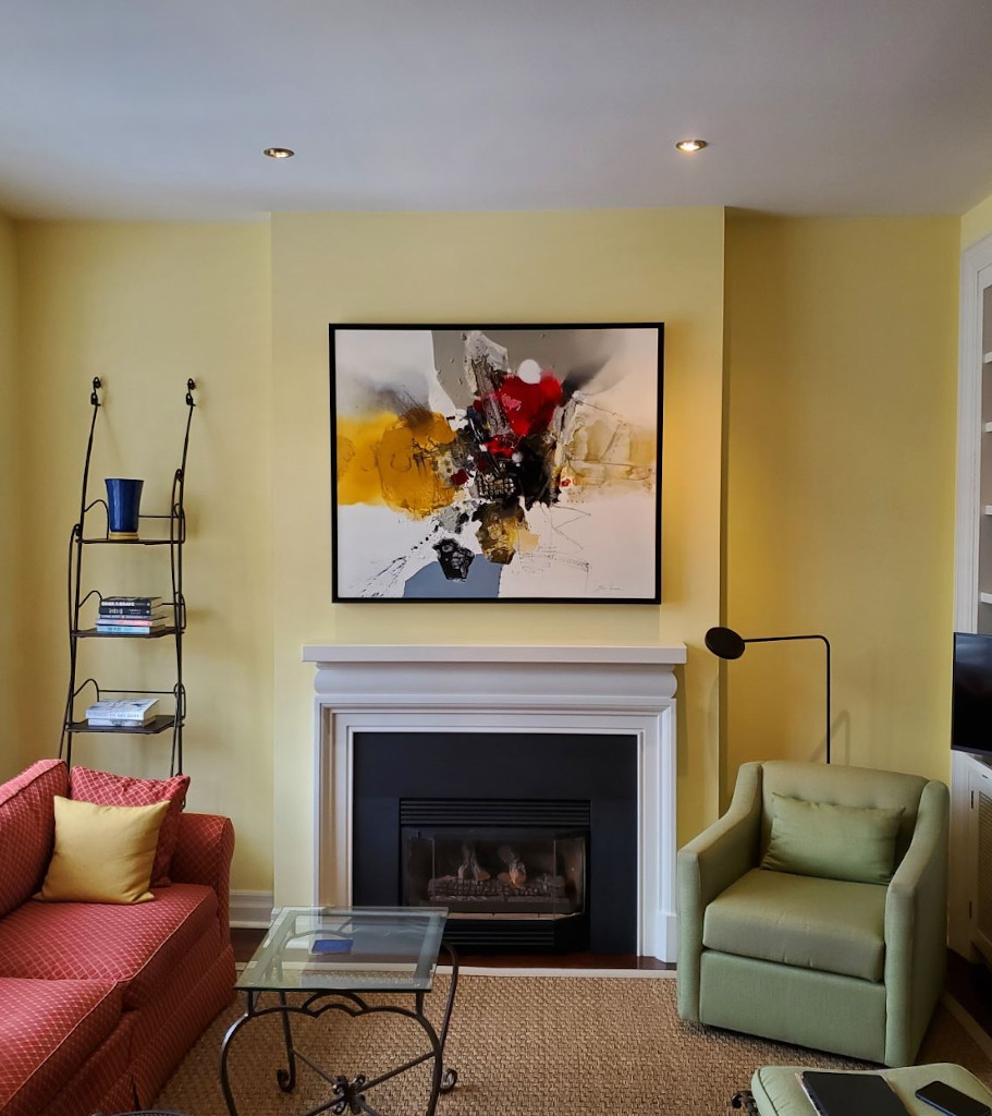 living room before painting by certapro toronto