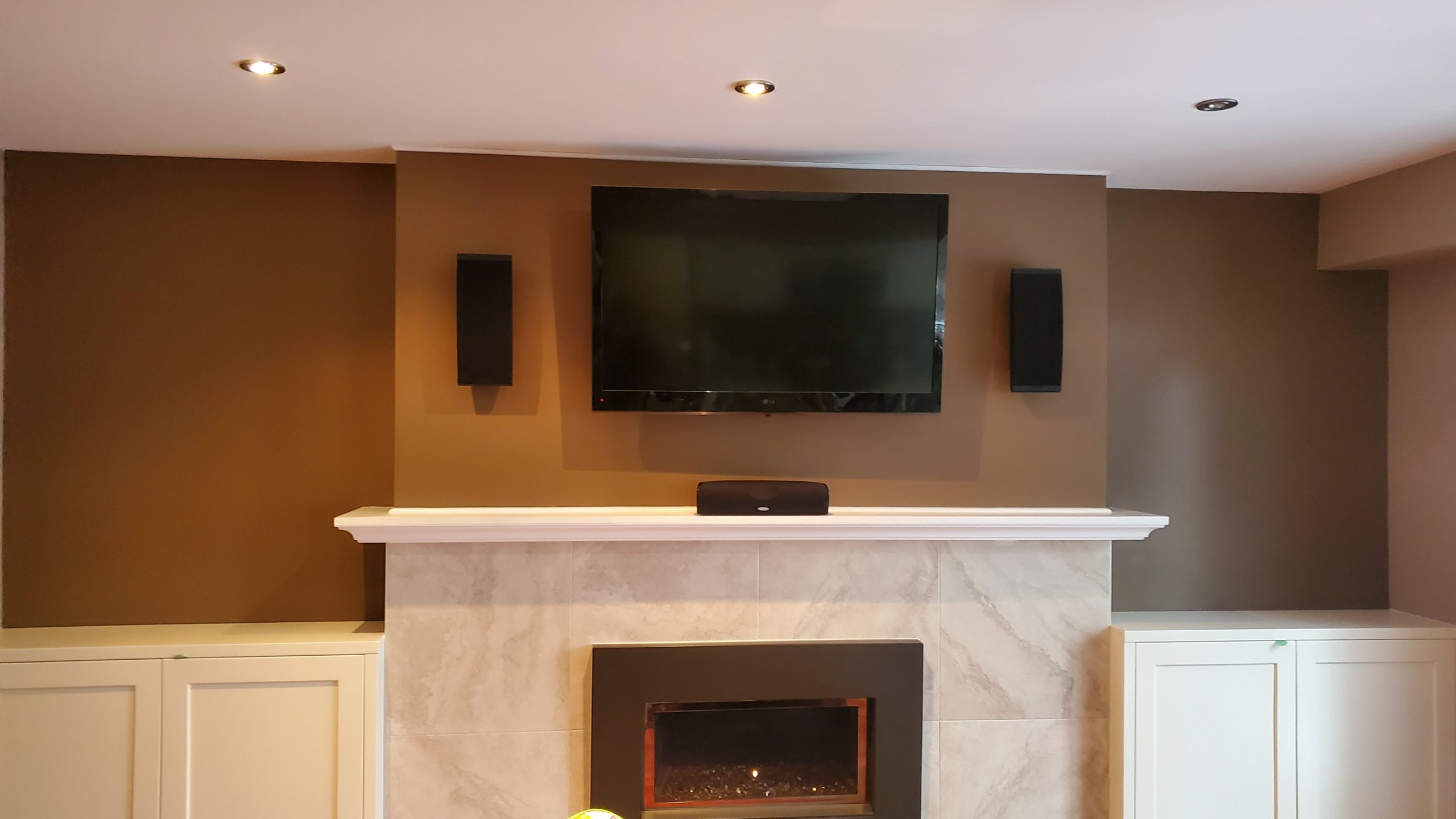 media room before new painting