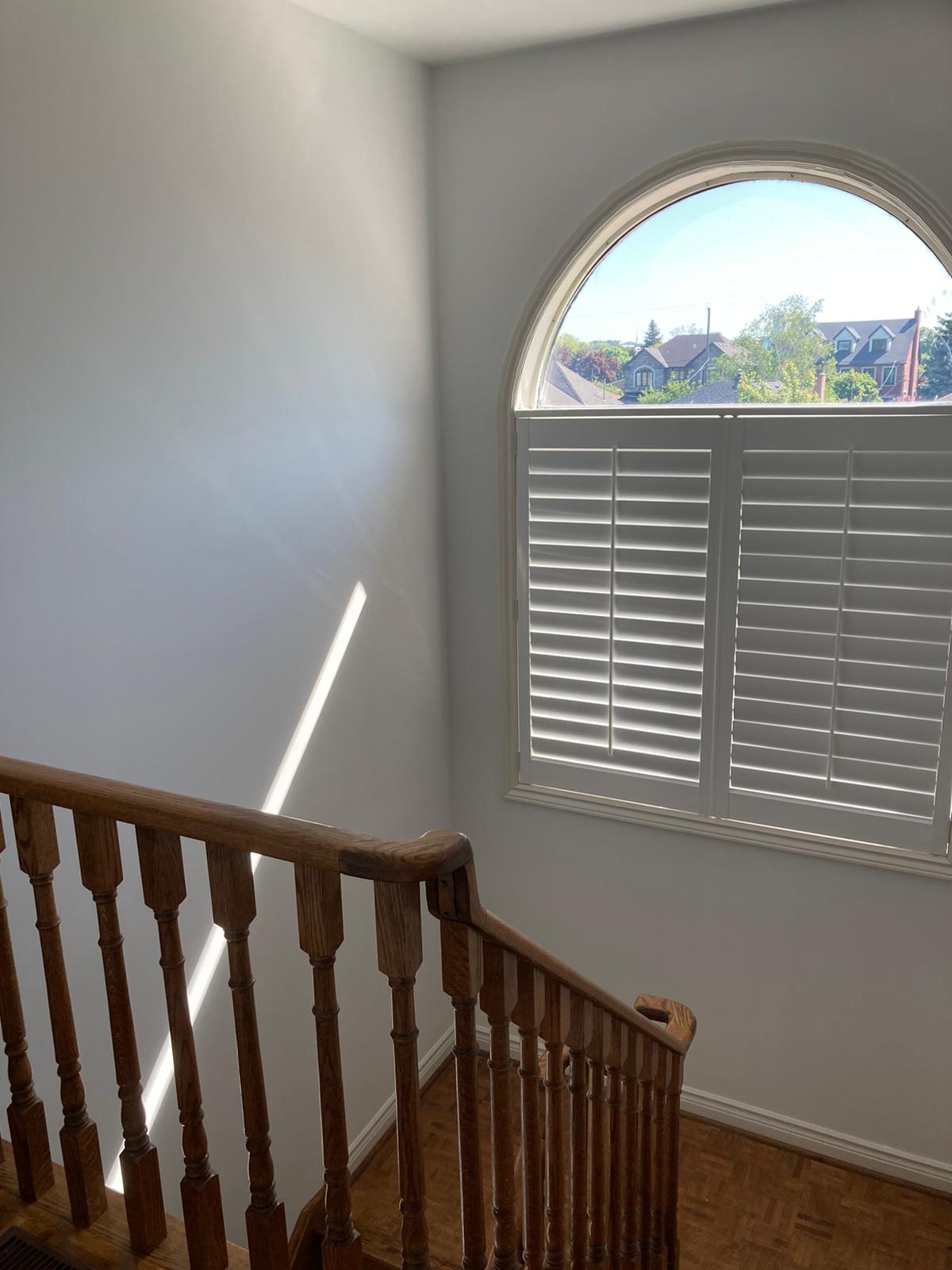 staircase walls after painting