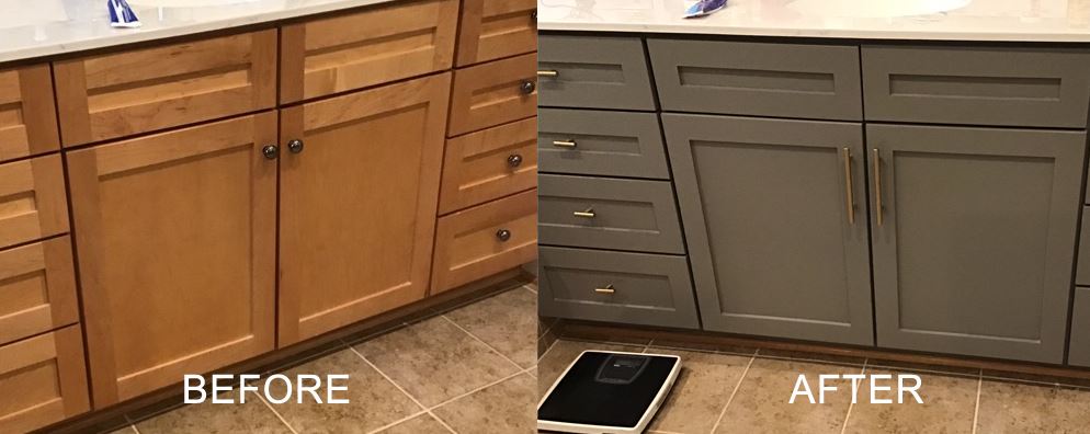before and after painting cabinets in tysons va