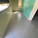 Pool room concrete floor coating