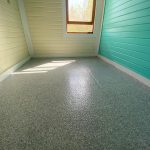 Pool room concrete floor coating