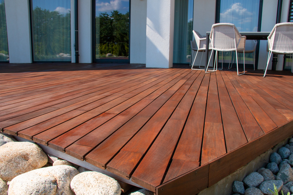 deck staining project