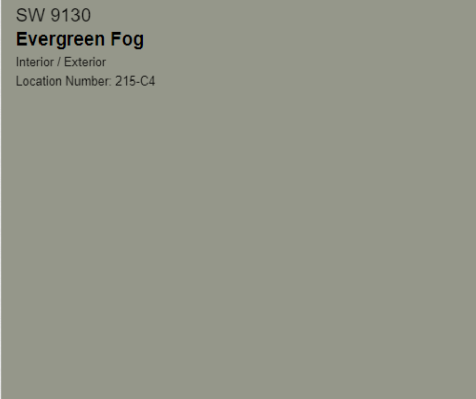 evergreen fog kitchen colors