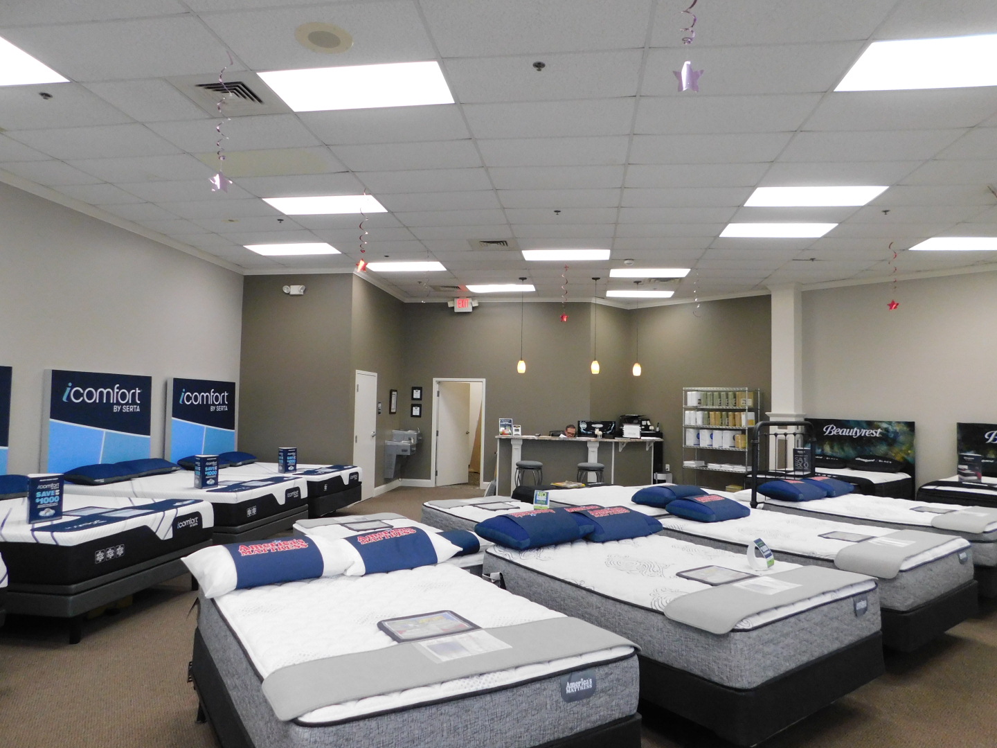 mattress store after painting