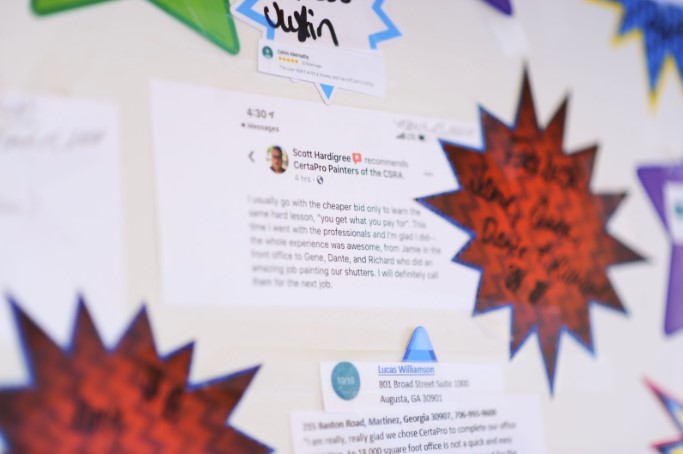 certapro painters of the csra reviews and testimonials board