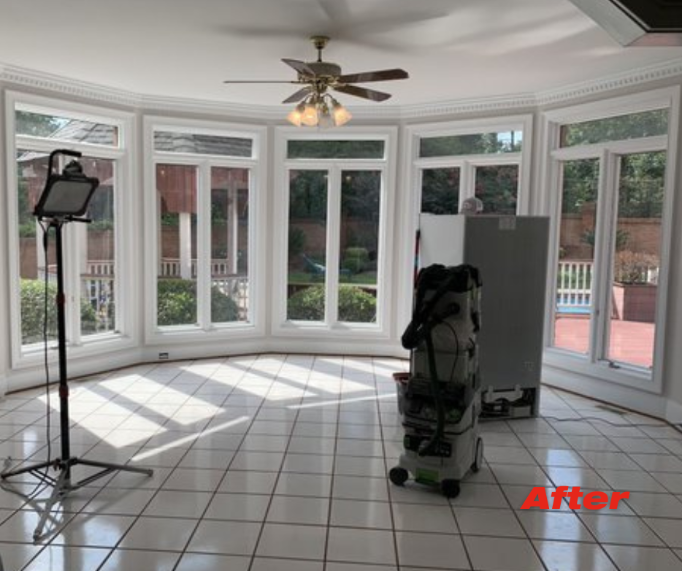 sunroom after painting