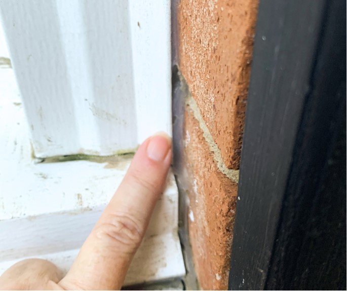 caulk mildewing over time due to frequent use