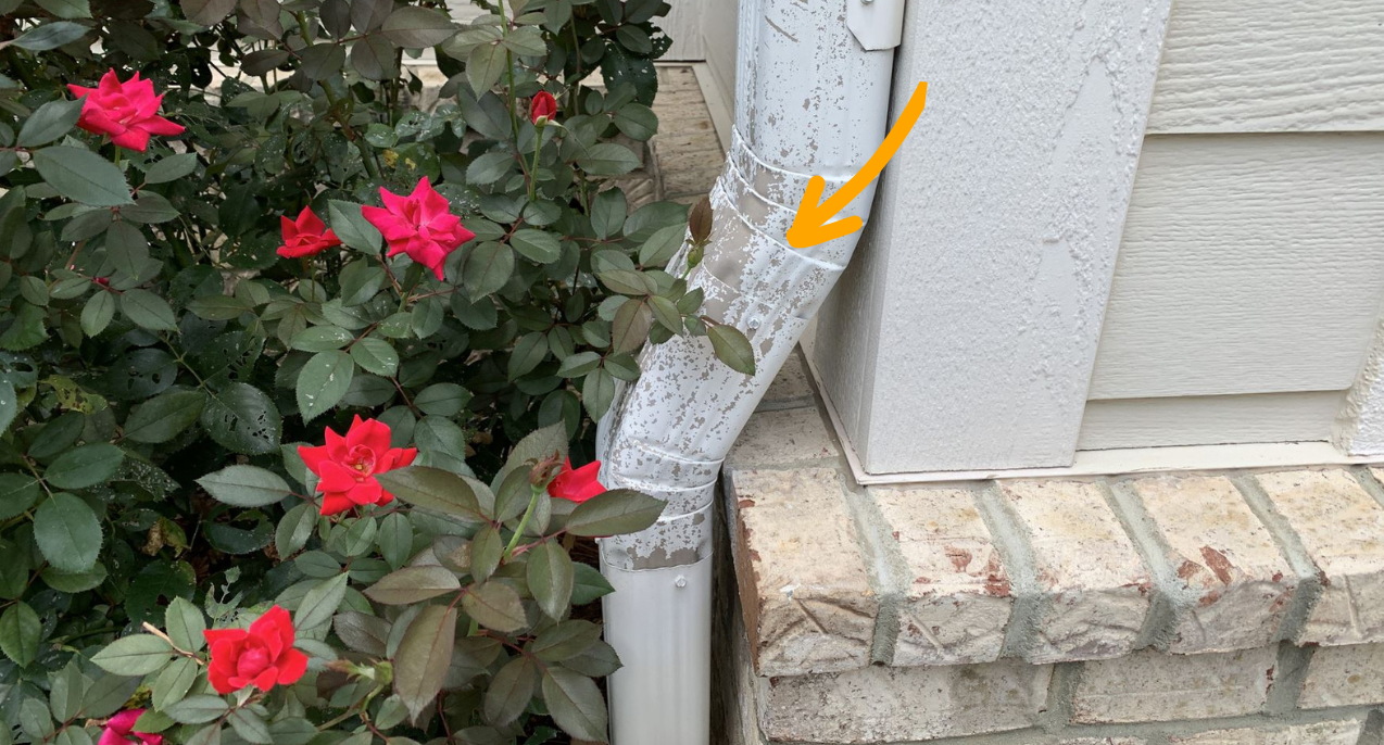 downspout paint degradation