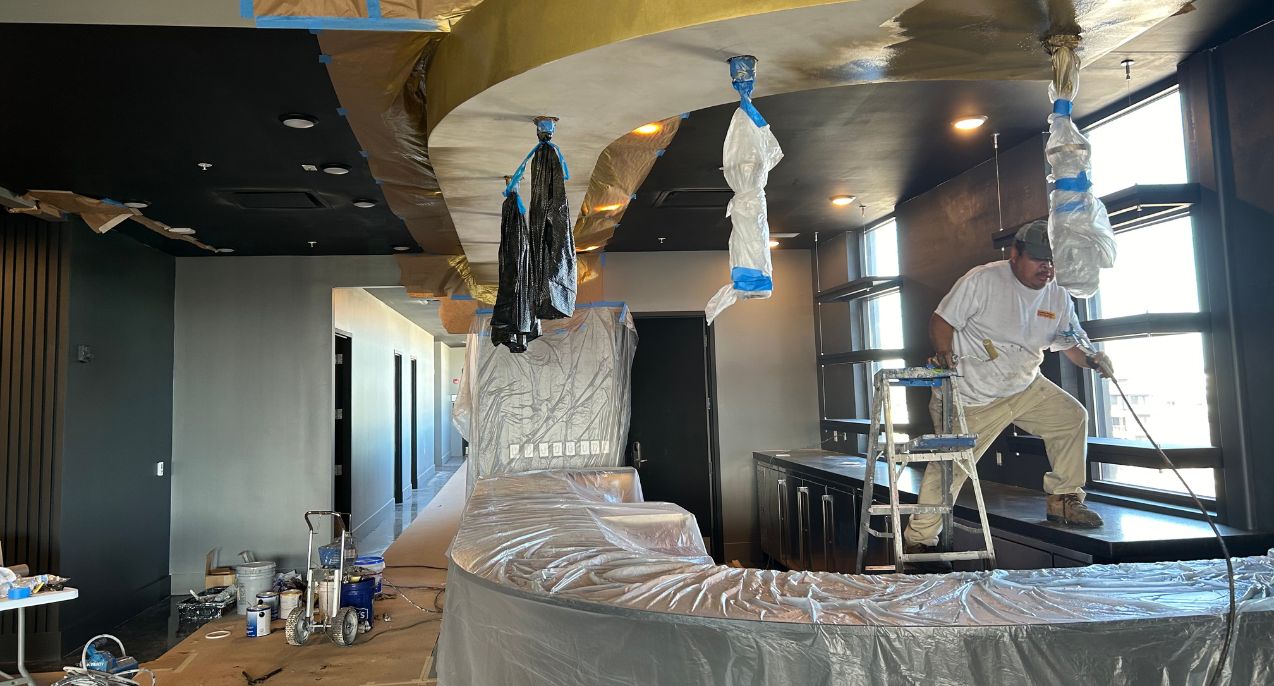 Armondo’s crew preparing the site