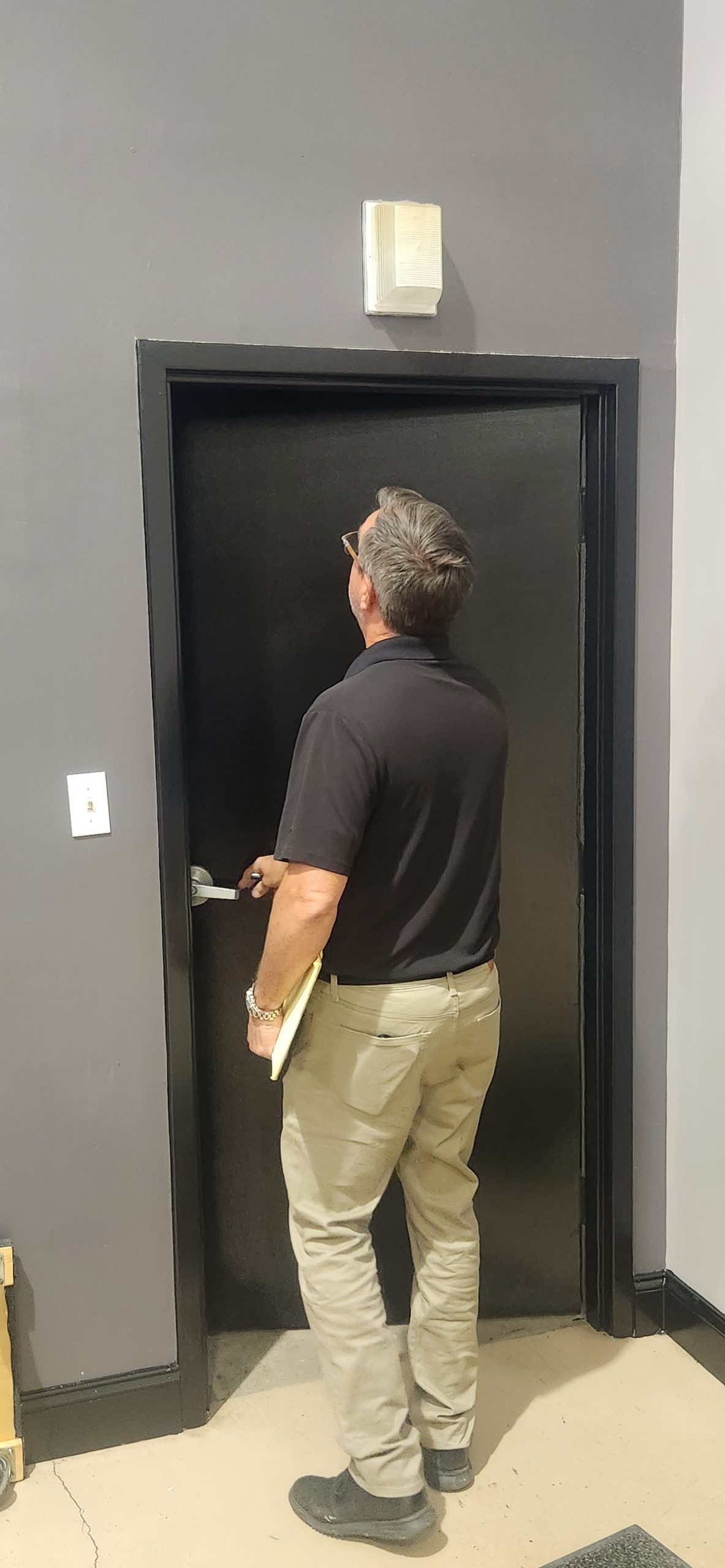 Al Severino doing a walk-through