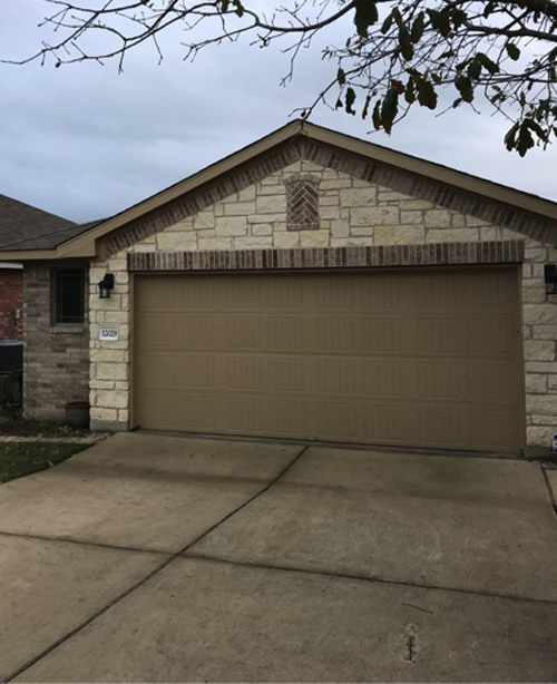 Garage door after painting
