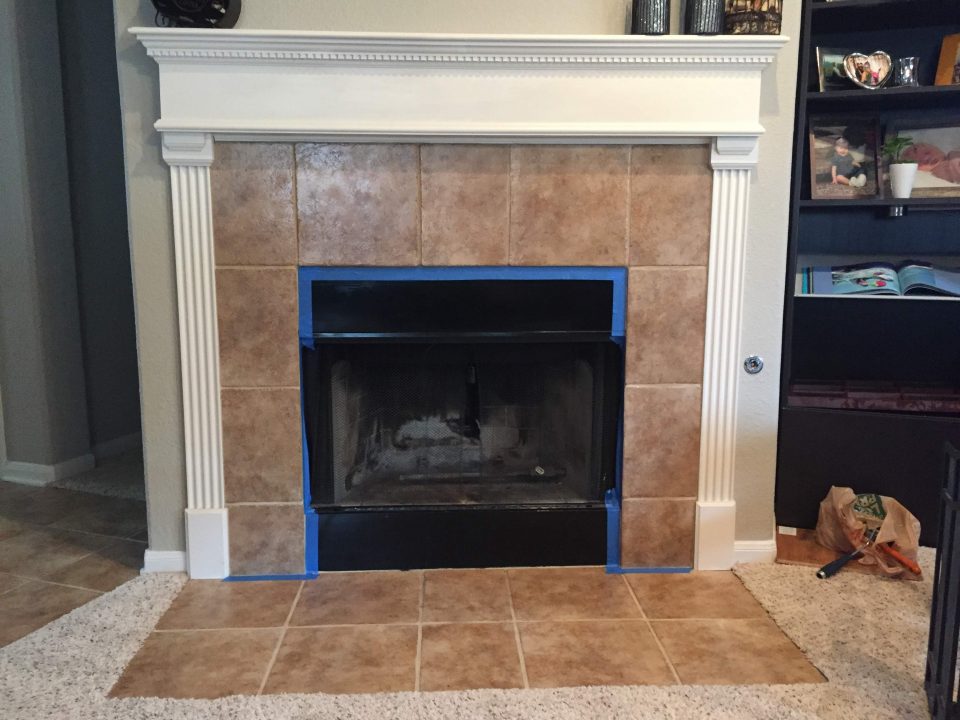 Fireplace painting Before