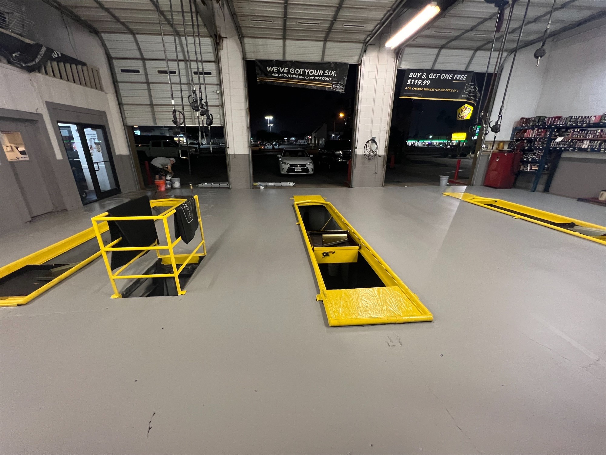 Oil Changers repainted yellow