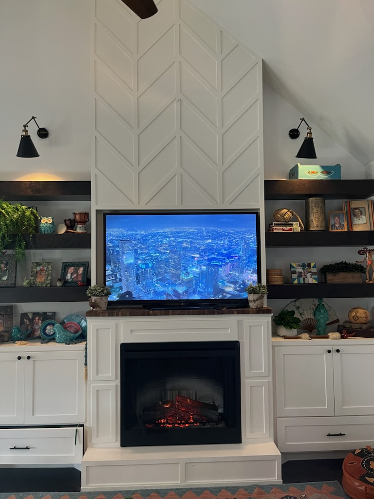 Fireplace Interior Painting Before