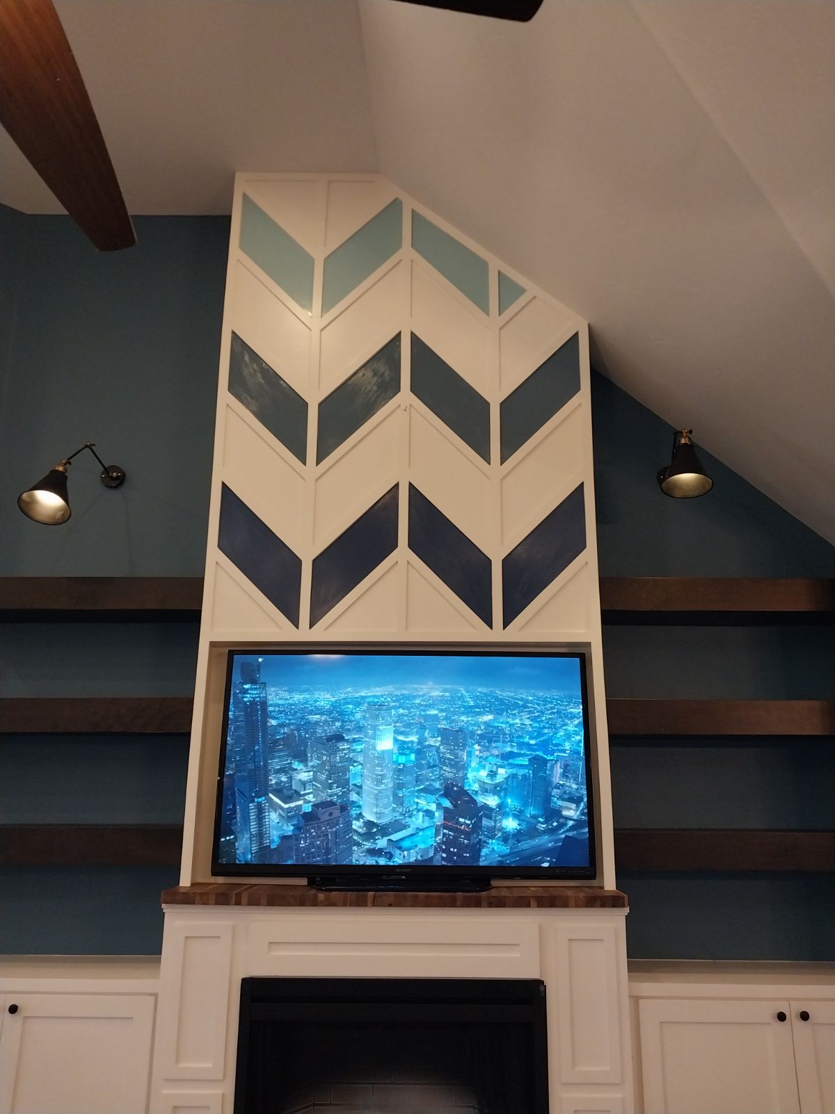 Fireplace Interior Painting After