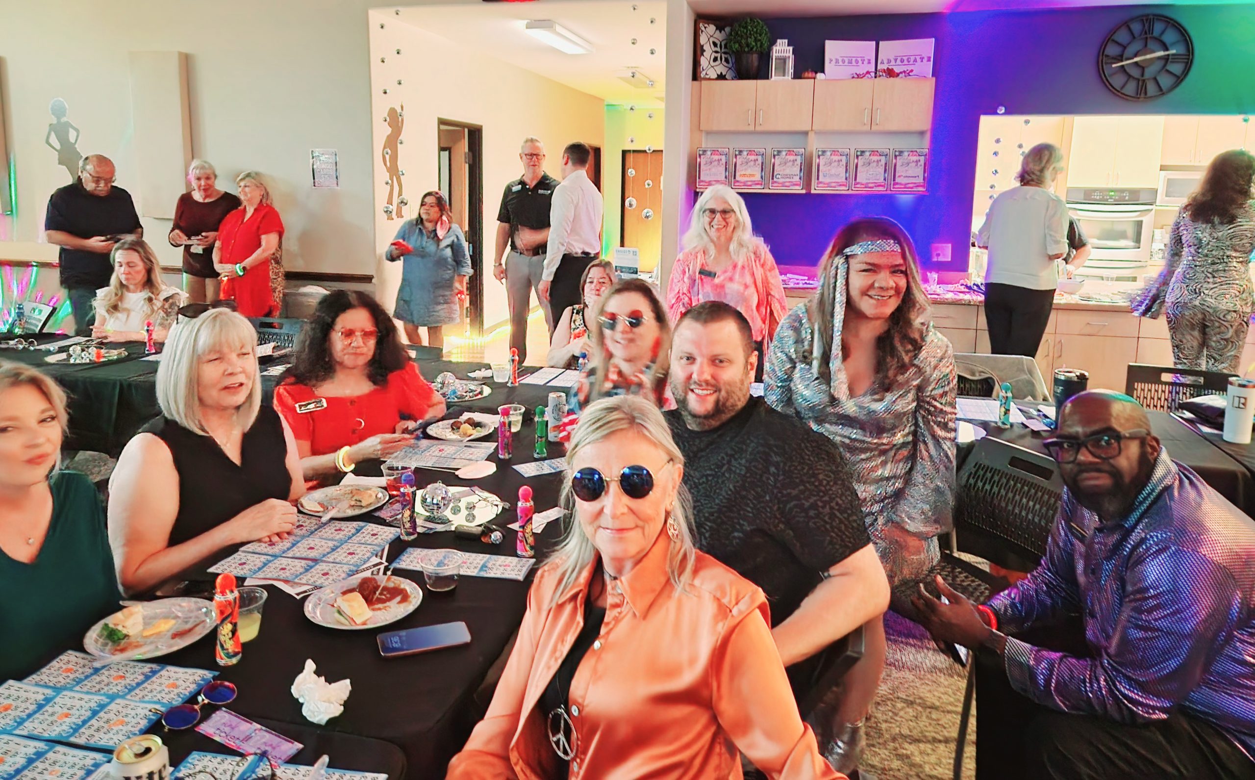 people at bingo table