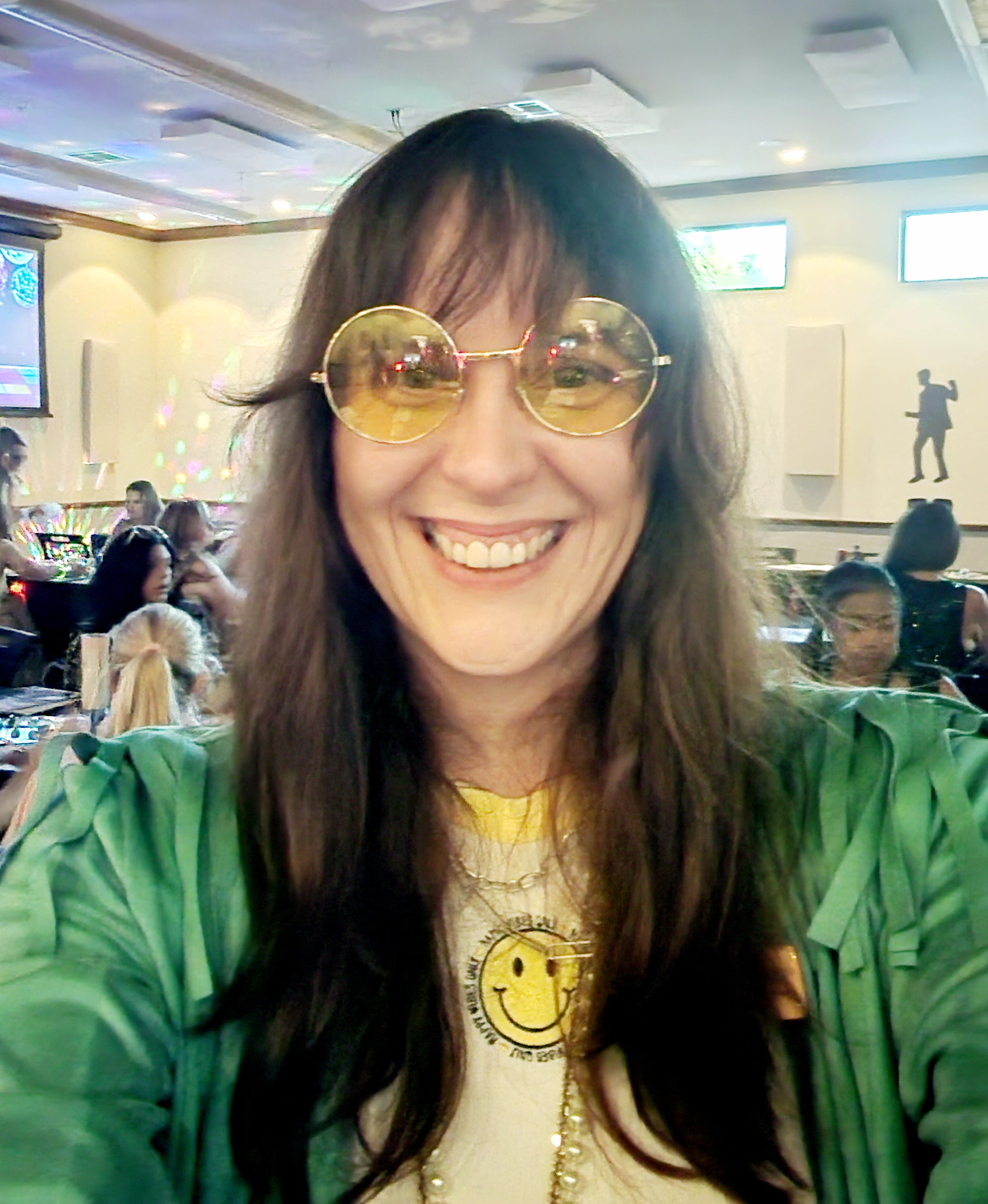 woman in yellow sunglasses