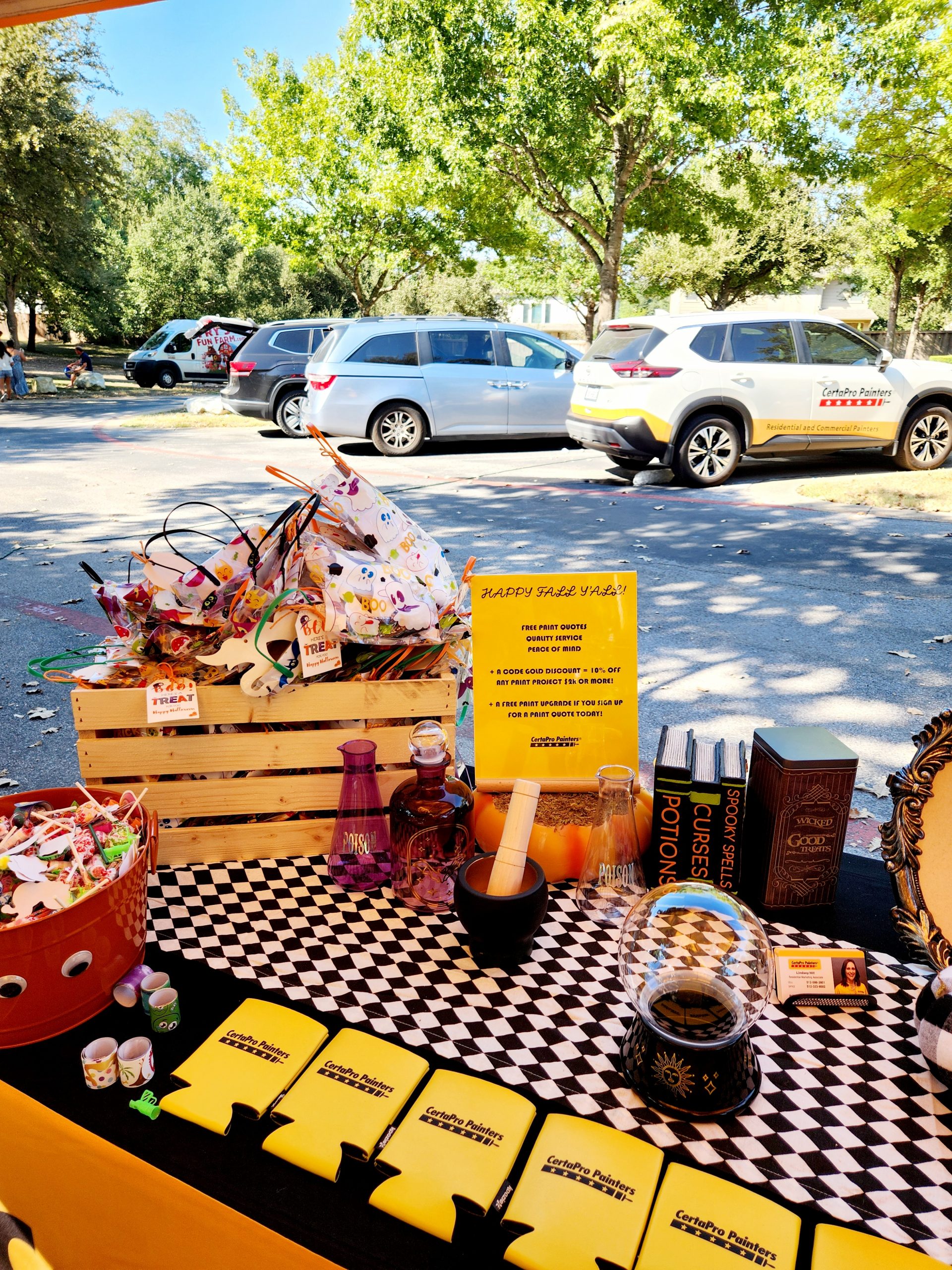 halloween display table