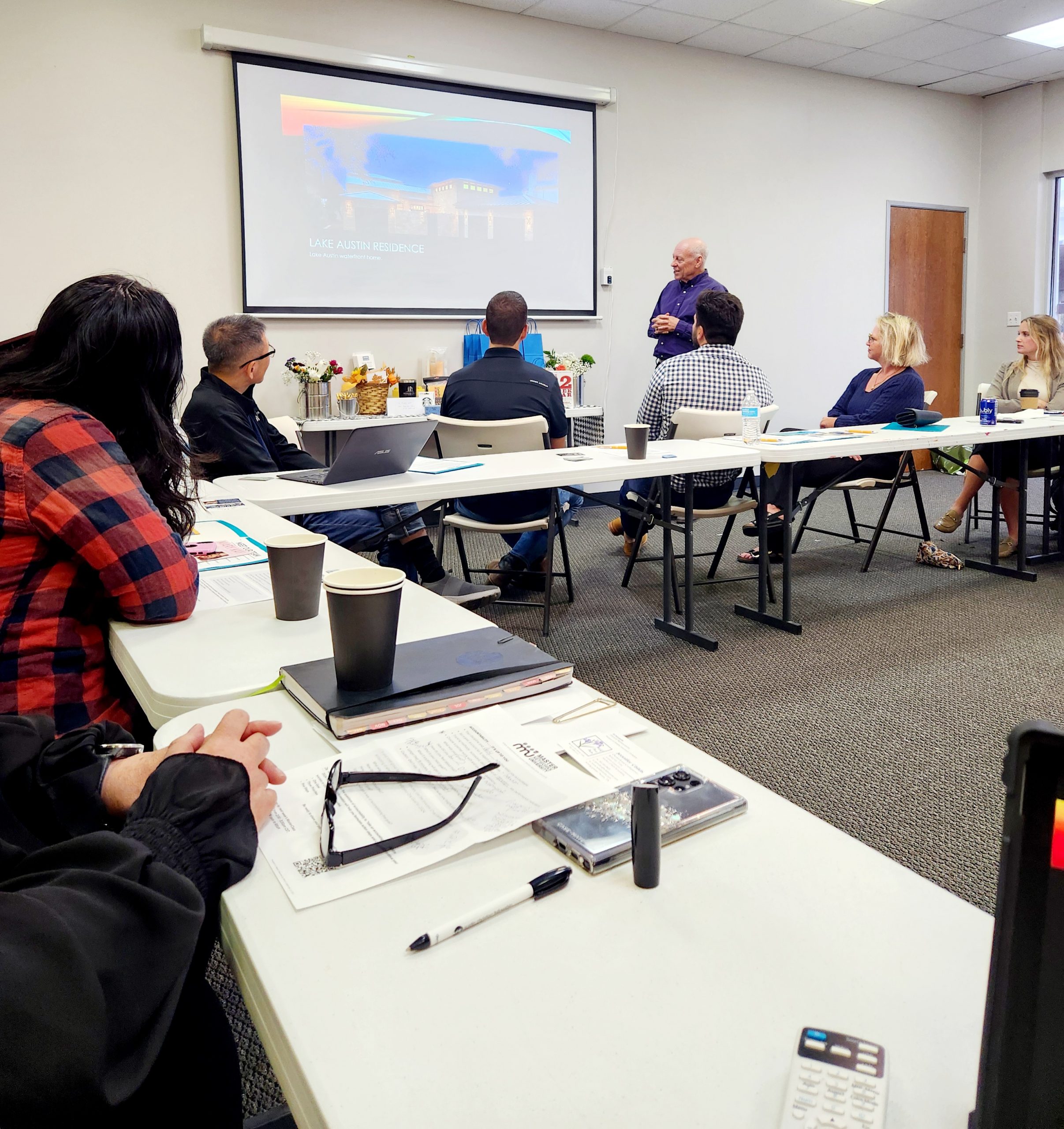 people in meeting space
