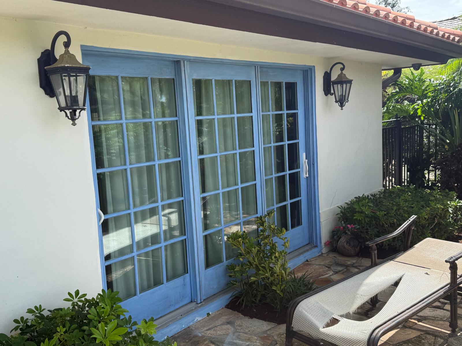 West Palm Beach Exterior Sliding Door Painting Before
